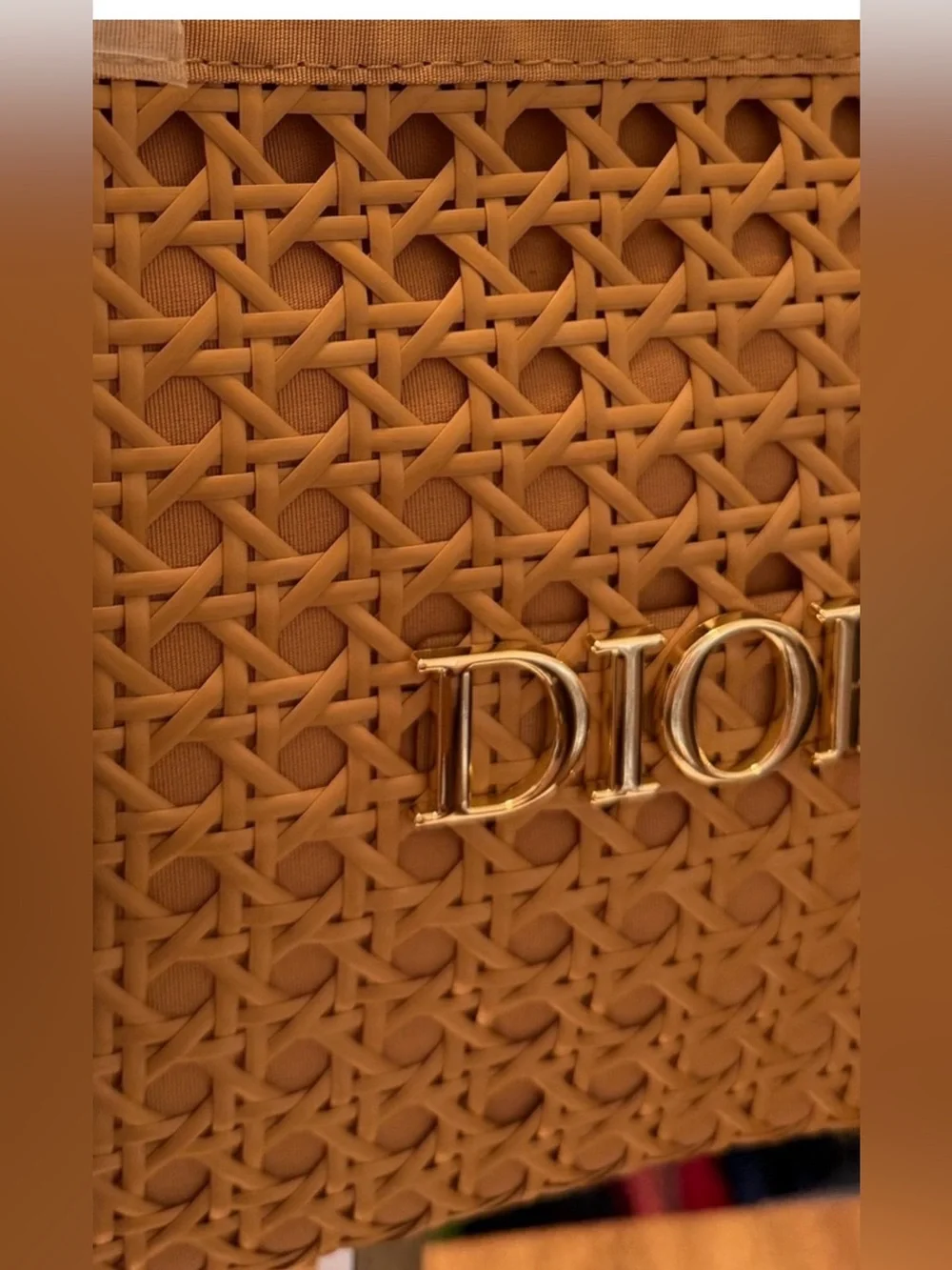 Dior Woven Cosmetic/Beauty Pouch with GWP item
